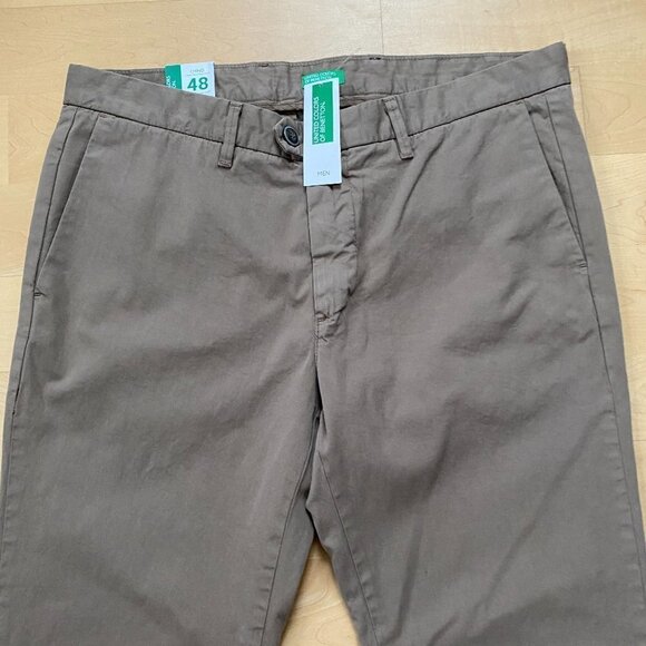 UNITED Colors Of Benetton BNWT 48 Slim Men's "Ben" Chino - Picture 2 of 7